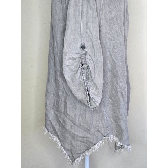 Distressed Button Down Tunic - Picture 3 of 3